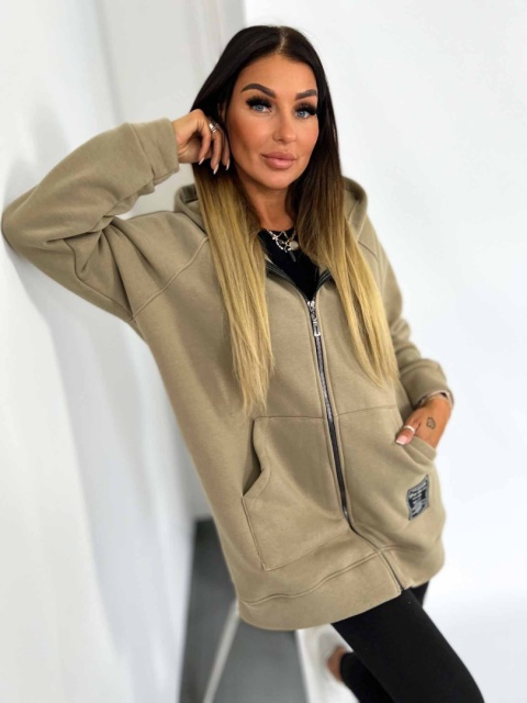 Długa rozpinana bluza LUCAS | FANGO | rozmiar oversize standard bawełna