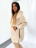 Gruba ocieplana bluza CABO | beż | one size | polski produkt