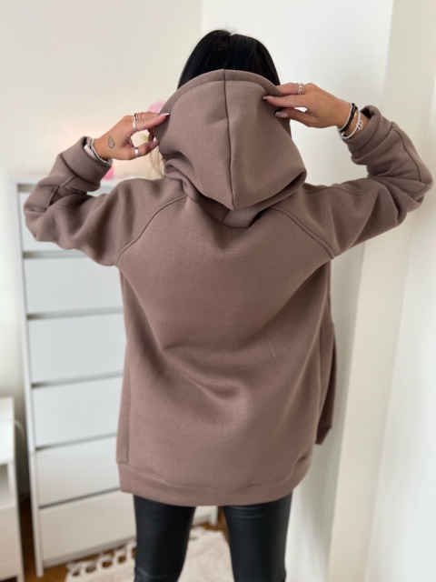 Gruba ocieplana bluza CABO | fango | one size | polski produkt