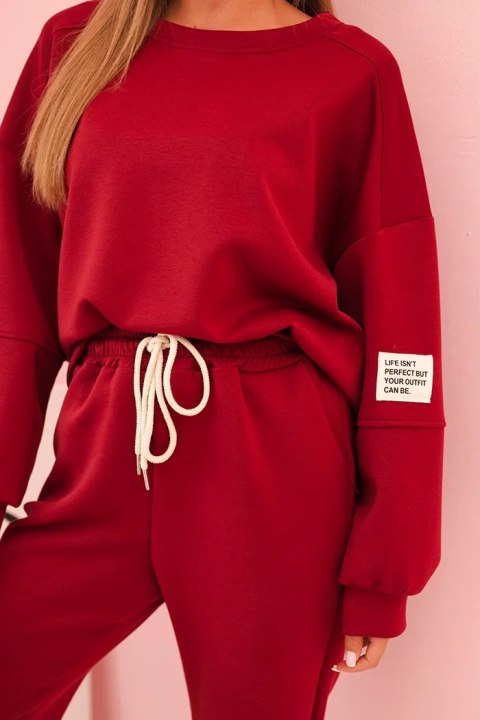 Komplet bluza + spodnie masełko śliwkowy