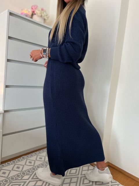 Dzianinowy komplet LULA granat one size