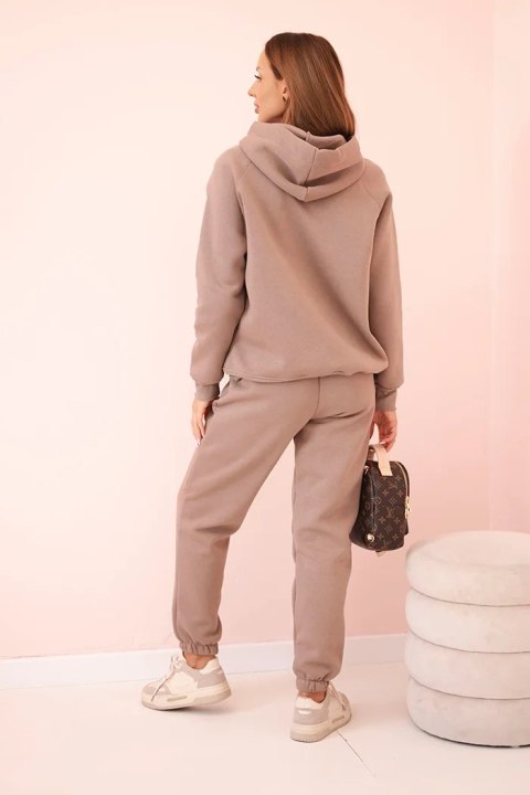 Komplet damski bawełniany ocieplany z nadrukiem fango