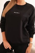 Komplet damski bawełniany z nadrukiem Minimal czarny