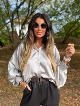 Koszula w stylu nietoperz FALLKO | POPIEL | one size