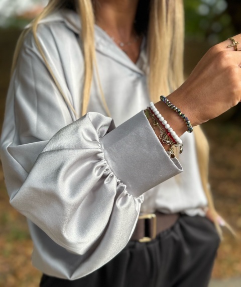 Koszula w stylu nietoperz FALLKO | POPIEL | one size