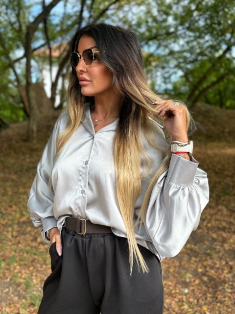 Koszula w stylu nietoperz FALLKO | POPIEL | one size