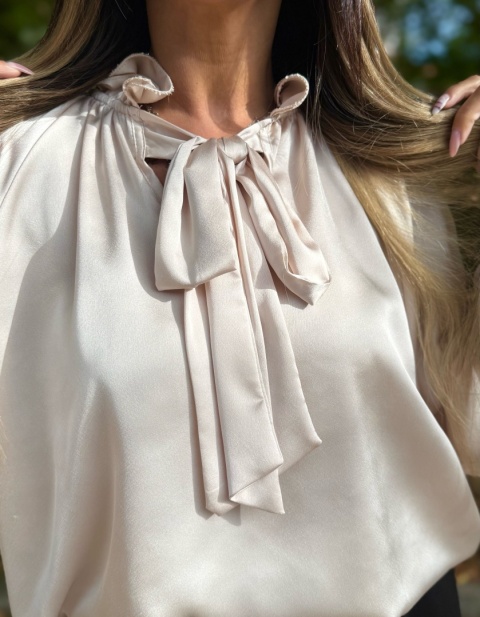 Koszula wiązana |LORD | SZAMPAN| ściągacz przy rękawie | one size