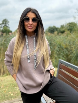 Ocieplana bluza MARIO z kominem/kapturem | FANGO | one size | polski produkt