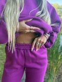 Ocieplany komplet dresowy z kapturem ROBINN I ŚLIWKA | one size