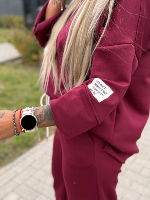 Oversize komplet dresowy MOVE I BORDO | one size