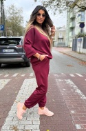 Oversize komplet dresowy MOVE I BORDO | one size