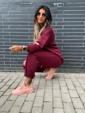 Oversize komplet dresowy MOVE I BORDO | one size