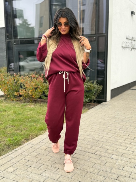 Oversize komplet dresowy MOVE I BORDO | one size