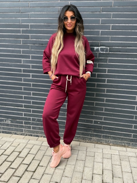 Oversize komplet dresowy MOVE I BORDO | one size