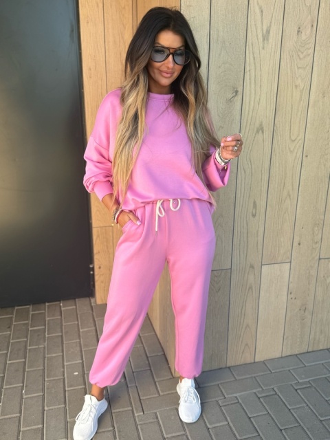 Oversize komplet dresowy MOVE IRÓŻOWY | one size