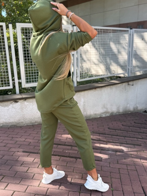 Oversize komplet dresowy z kapturem JOY I OLIWKA | one size