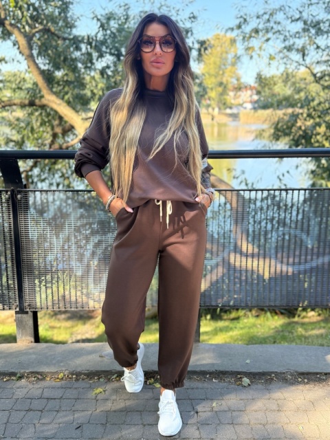 Oversize komplet dresowy  MOVE I CZEKOLADA | one size
