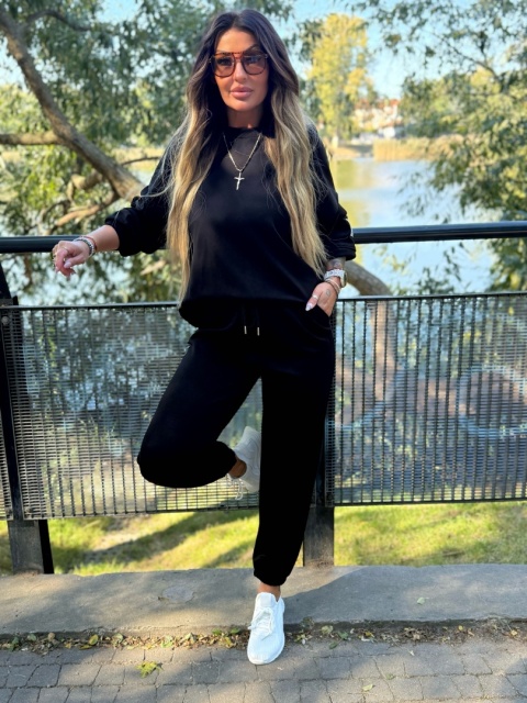 Oversize komplet dresowy MOVE I CZERŃ | one size