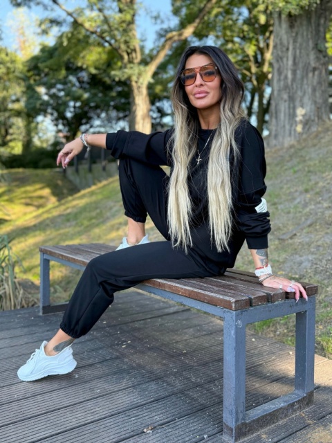 Oversize komplet dresowy MOVE I CZERŃ | one size