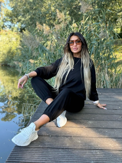 Oversize komplet dresowy MOVE I CZERŃ | one size