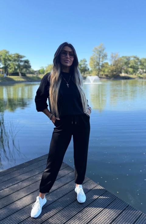 Oversize komplet dresowy MOVE I CZERŃ | one size