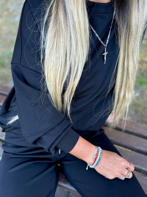 Oversize komplet dresowy MOVE I CZERŃ | one size