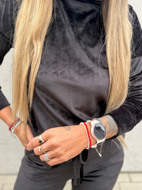 Welurowy komplet dresowy VITO I czerń I one size