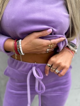 Welurowy komplet dresowy VITO I lila I one size