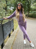 Welurowy komplet dresowy VITO | LAWENDA I one size