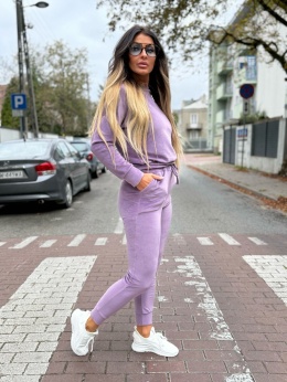 Welurowy komplet dresowy VITO | LAWENDA I one size