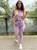 Welurowy komplet dresowy VITO | LAWENDA I one size