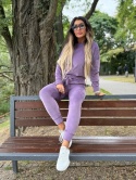 Welurowy komplet dresowy VITO | LAWENDA I one size
