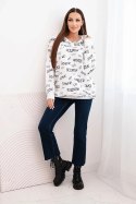 Bluza z napisami biała
