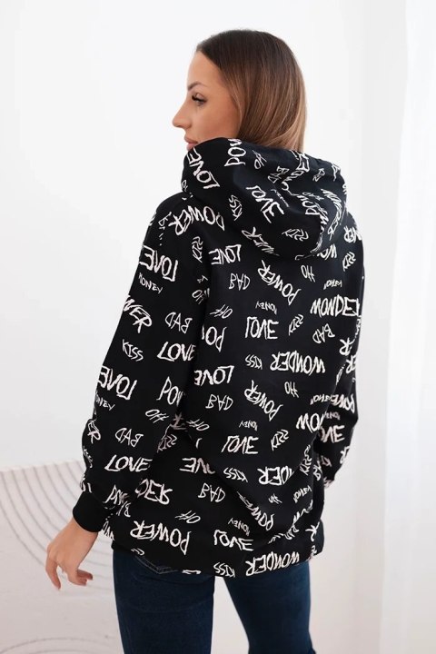 Bluza z napisami czarna