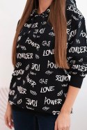 Bluza z napisami czarna