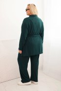 Komplet damski Plus Size 3-częściowy ciemno zielony