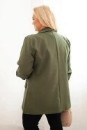 Marynarka damska Plus Size elegancka khaki