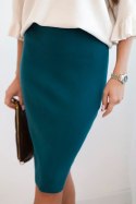 Spódnica damska wiskozowa z elastycznej dzianiny morska