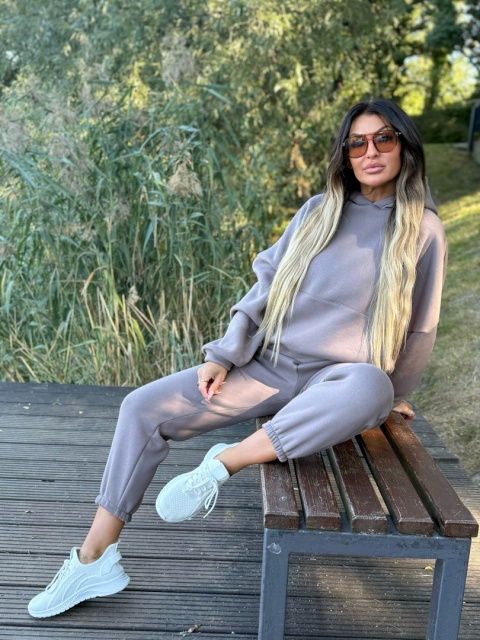 Bawełniany komplet dresowy z kapturem ROBINN I FANGO| one size