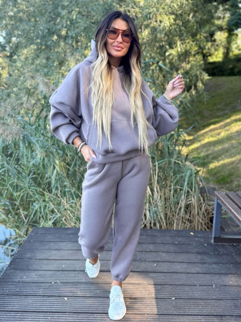 Bawełniany komplet dresowy z kapturem ROBINN I FANGO| one size