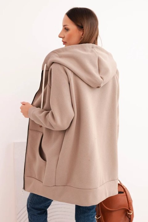 Bluza damska ocieplana bluza z kapturem i zamkiem fango