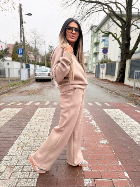 Ocieplany komplet dresowy MAURO I BEŻ | one size