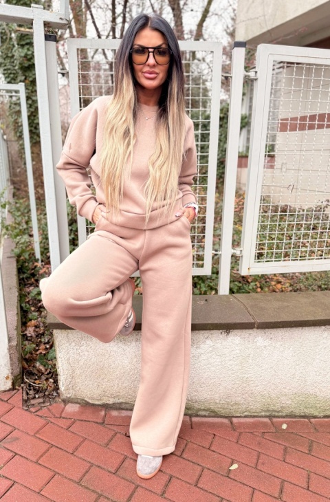 Ocieplany komplet dresowy MAURO I BEŻ | one size