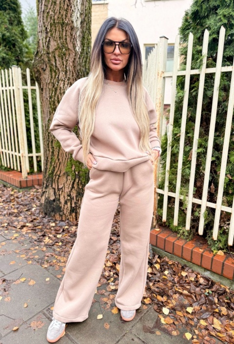 Ocieplany komplet dresowy MAURO I BEŻ | one size