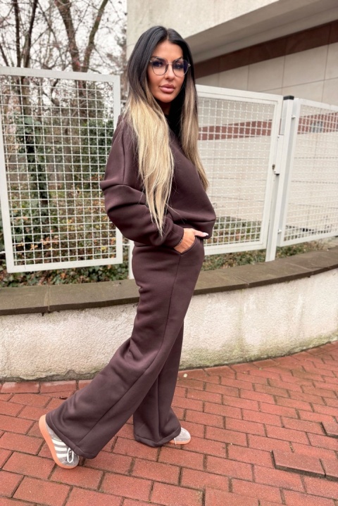 Ocieplany komplet dresowy MAURO I CZEKOLADA| one size