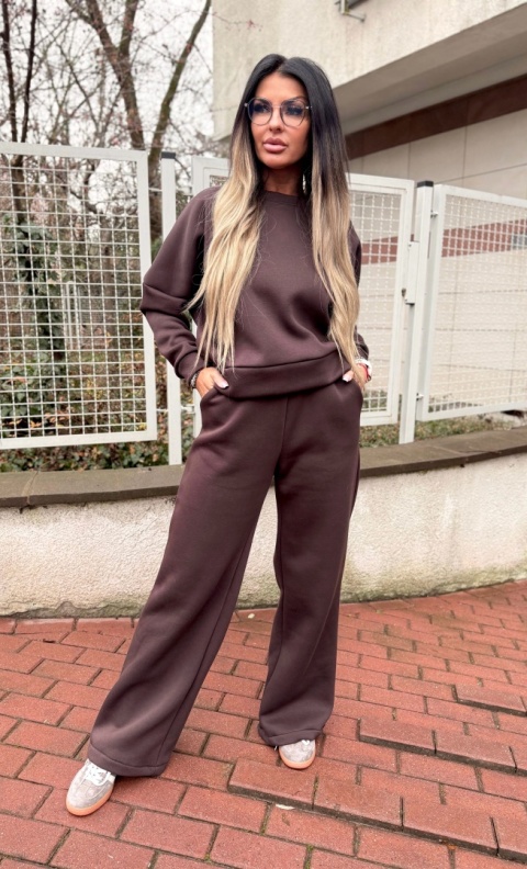 Ocieplany komplet dresowy MAURO I CZEKOLADA| one size