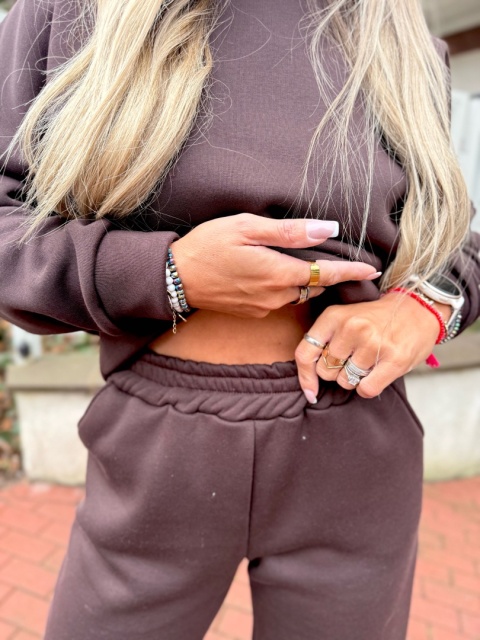 Ocieplany komplet dresowy MAURO I CZEKOLADA| one size