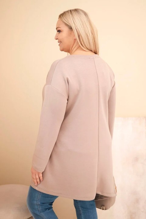 Sukienka damska Plus Size z wiskozy z luźnym fasonem i długim rękawem fango