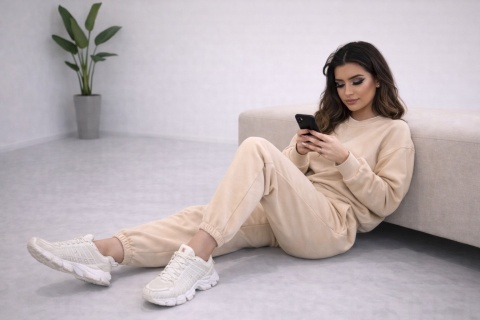 Oversize komplet dresowy MOVE| BEŻ | one size