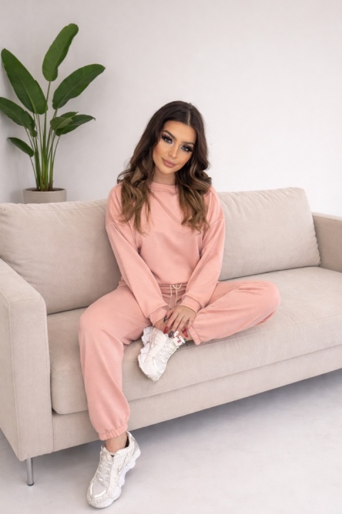 Oversize komplet dresowy MOVE| PUDROWY RÓŻ | one size